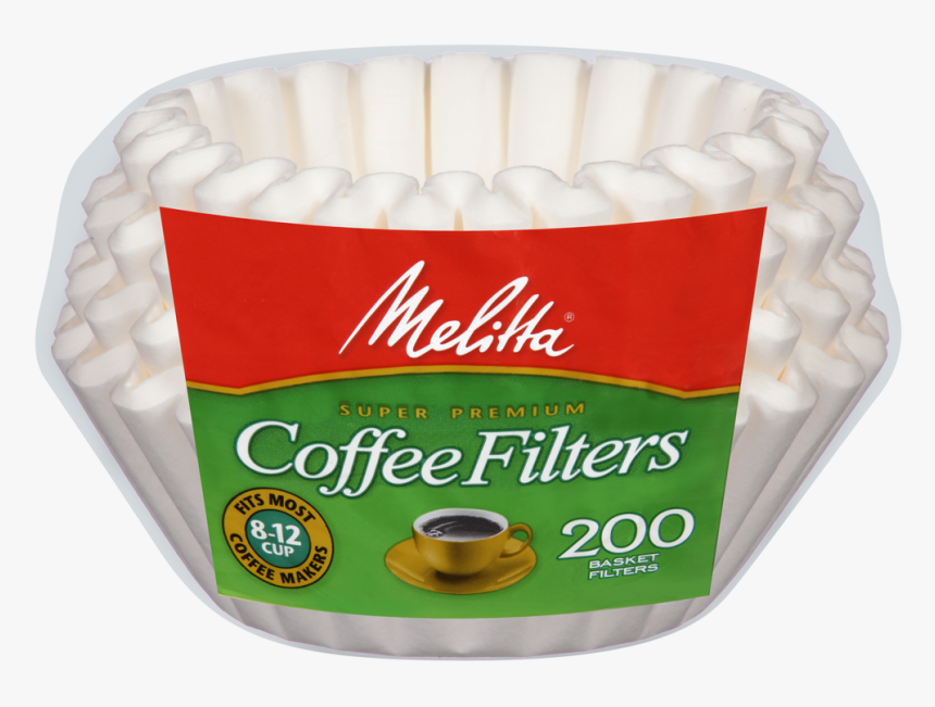 8 12 Cup Basket Filter Paper White - Melitta Coffee Filter, HD Png Download, Free Download