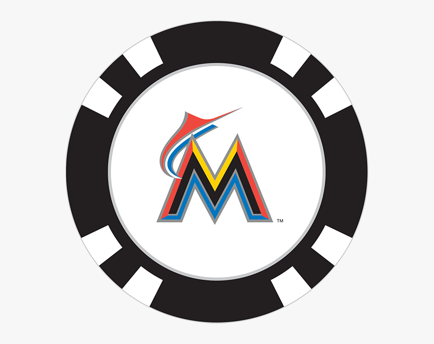 Miami Marlins Poker Chip Ball Marker - Columbus Blue Jackets Circle Logo, HD Png Download, Free Download