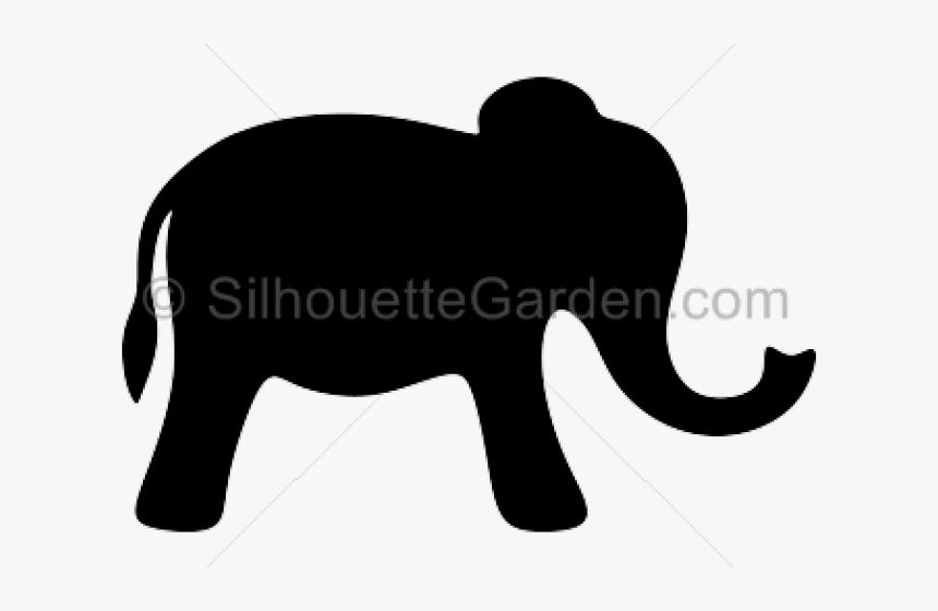 Download Silhouettes Clipart Elephant Simple Cartoon Elephant Silhouette Hd Png Download Kindpng