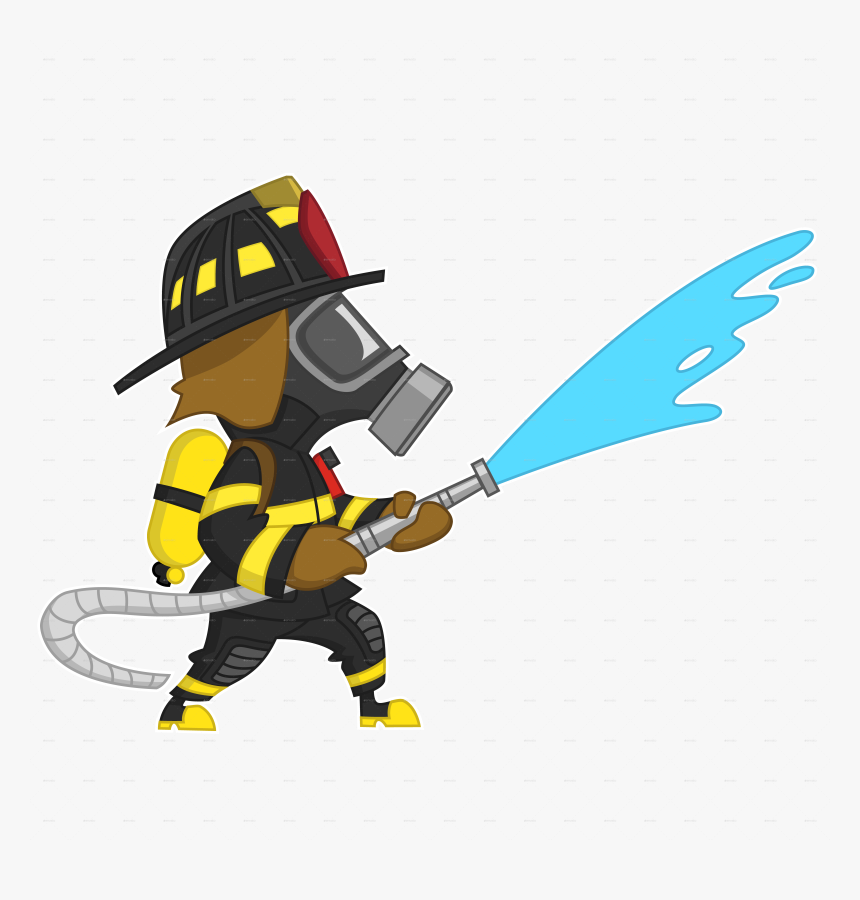 Cartoon Fire Fighting Gif, HD Png Download, Free Download