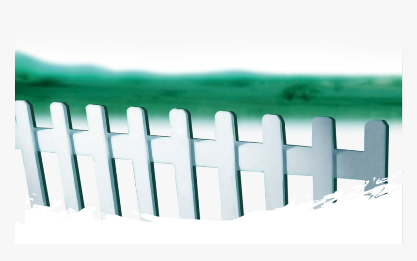 #mq #white #fence #nature #landscape - Picket Fence, HD Png Download, Free Download