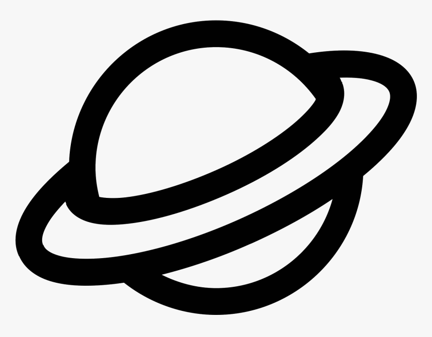 There Is A Circle With A Fatten Ring Around Its Middle - Planet Icon With Ring, HD Png Download, Free Download