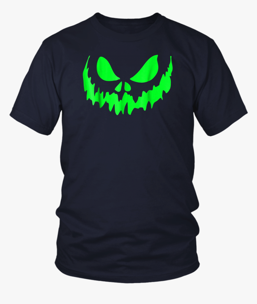 Scary Face Halloween Glow In The Dark Effect Print - T-shirt, HD Png Download, Free Download