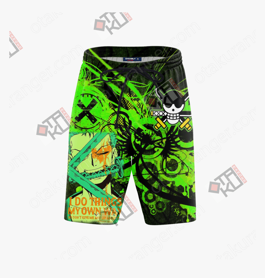 Zoro Unisex 3d Beach Shorts - T-shirt, HD Png Download, Free Download