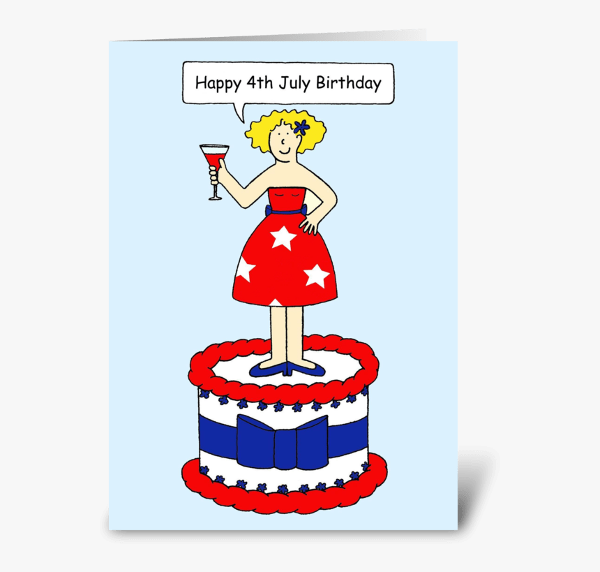 Happy July 4th Birthday Greeting Card - 60th Birthday Funny, HD Png Download, Free Download