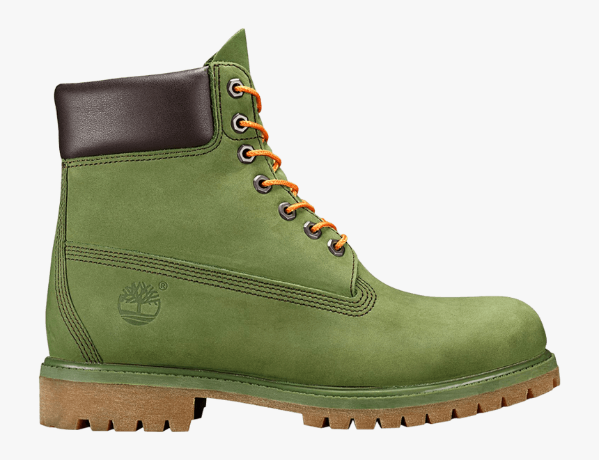 green and orange timbs