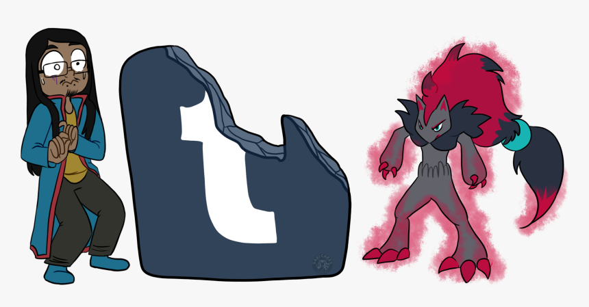 The Tumblr Icon Being Distroyed By Zoroark, While Kamon, HD Png Download, Free Download