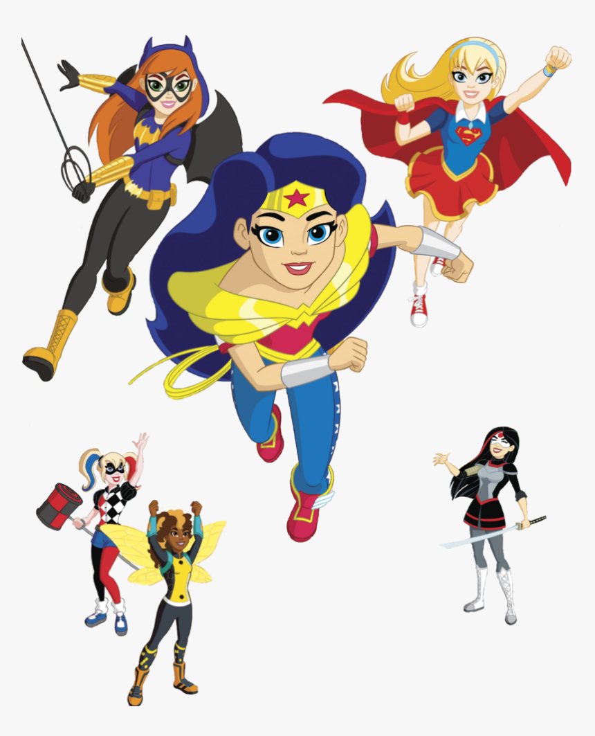 Dc Super Hero Girls Batgirl Wonder Woman Starfire Kara, HD Png Download, Free Download