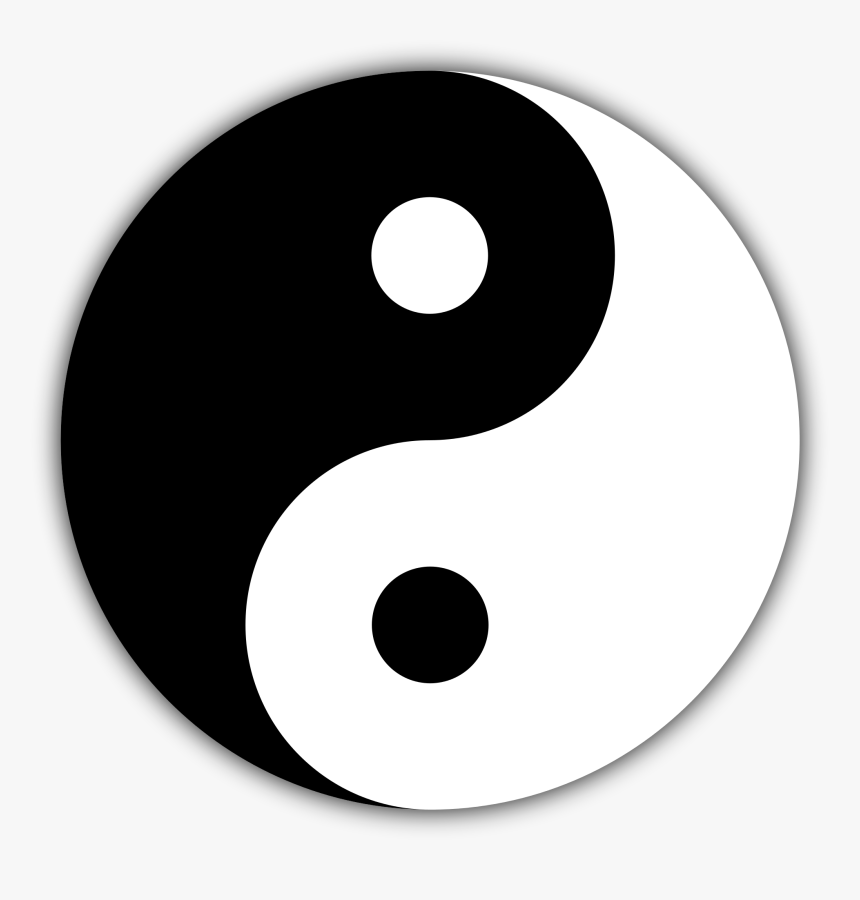 Transparent Yin Yang Clipart - Yin And Yang White Background, HD Png ...
