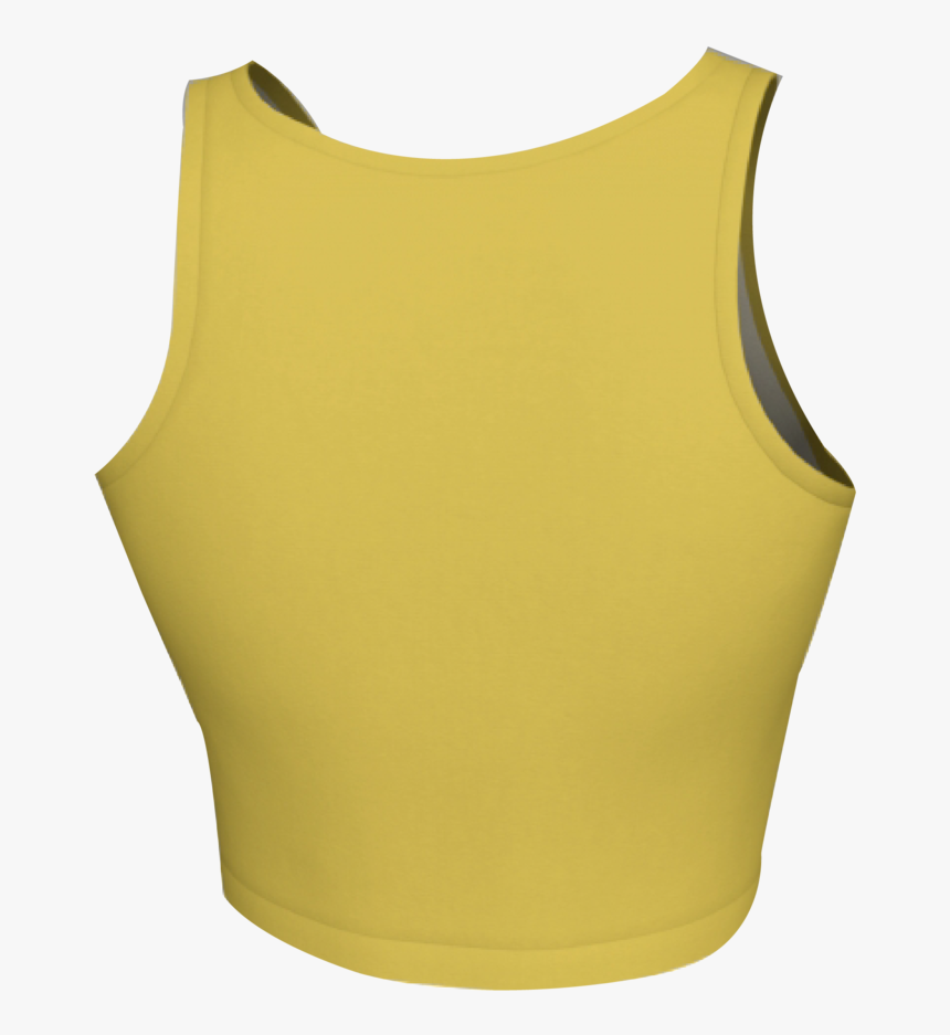 1 Yellow Crop Top Back - Crop Top, HD Png Download, Free Download