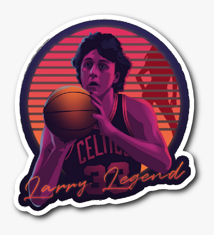 Retro Larry Bird Vinyl Sticker - Larry Bird, HD Png Download, Free Download