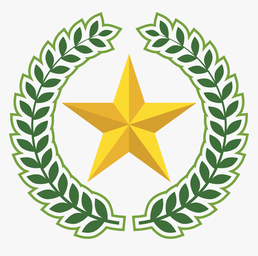 Laurel Wreath With A Gold Star - Us Mexico Bar Association, HD Png Download, Free Download