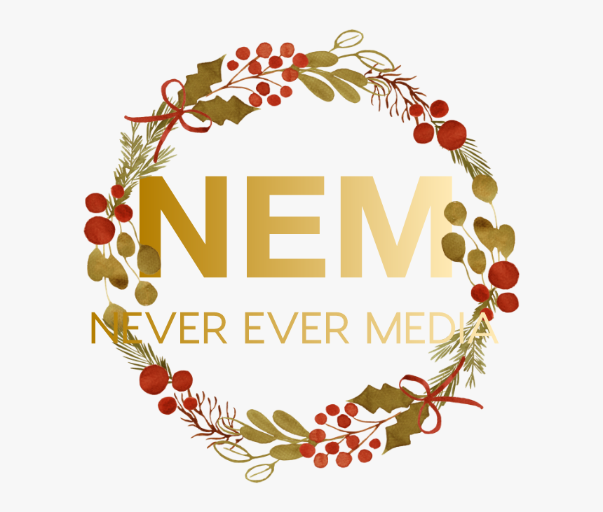 Nem Logo Xmas - Painted Christmas Wreath Free, HD Png Download, Free Download