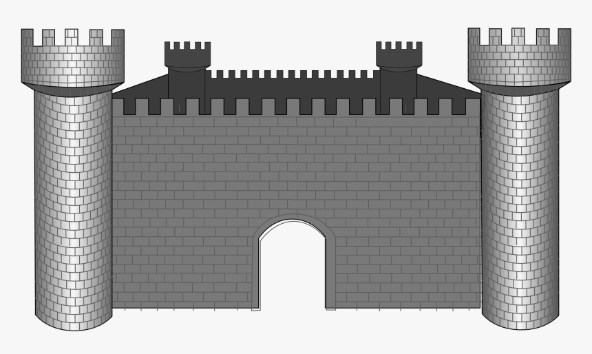 Stone Drawing Castle Wall - Cartoon Castle Wall Png, Transparent Png