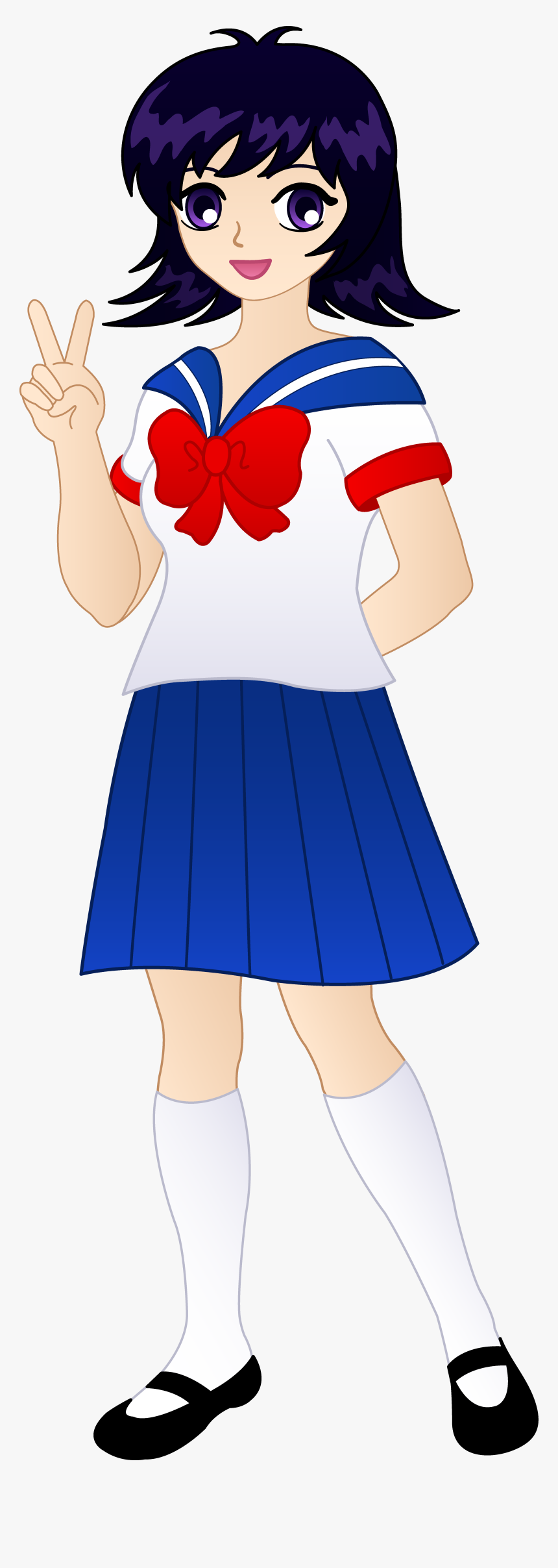 Cute Anime School Girl - Girl Clip Art School Girl, HD Png Download, Free Download