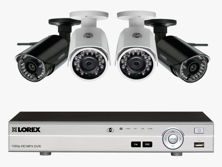 8 Channel System With 2 Wireless And 2 Hd 1080p Resolution - Security Systems Lorex Camera, HD Png Download, Free Download