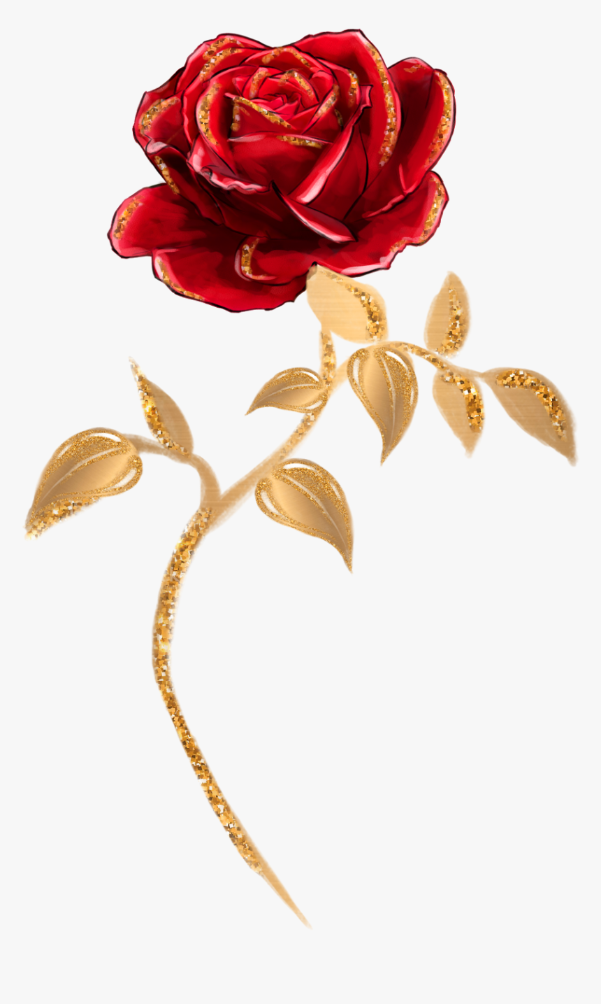 Beauty Single Rose - Beauty And The Beast Single Rose, HD Png Download, Free Download