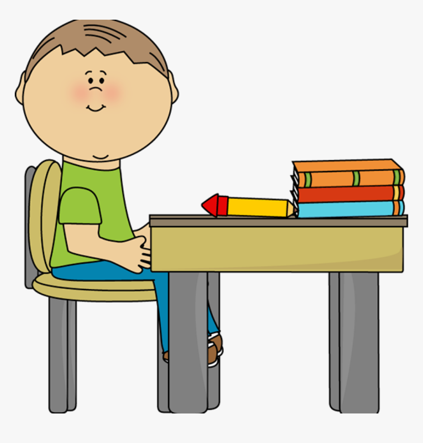 Desk Clipart School Boy At School Desk Clip Art School Sit In
