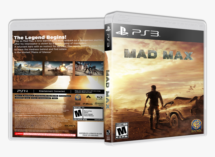 Mad Max Box Cover - Mad Max Play 3, HD Png Download, Free Download