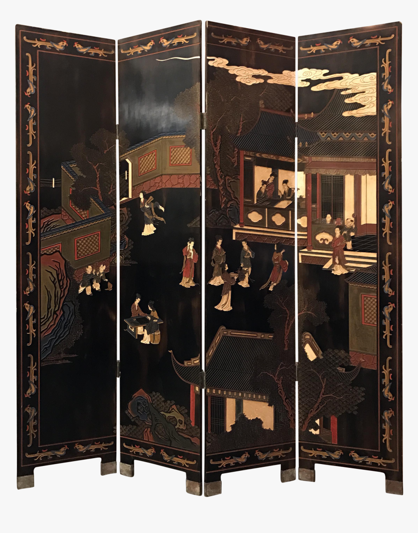 Transparent Room Dividers - Antique Japanese Room Divider, HD Png Download, Free Download