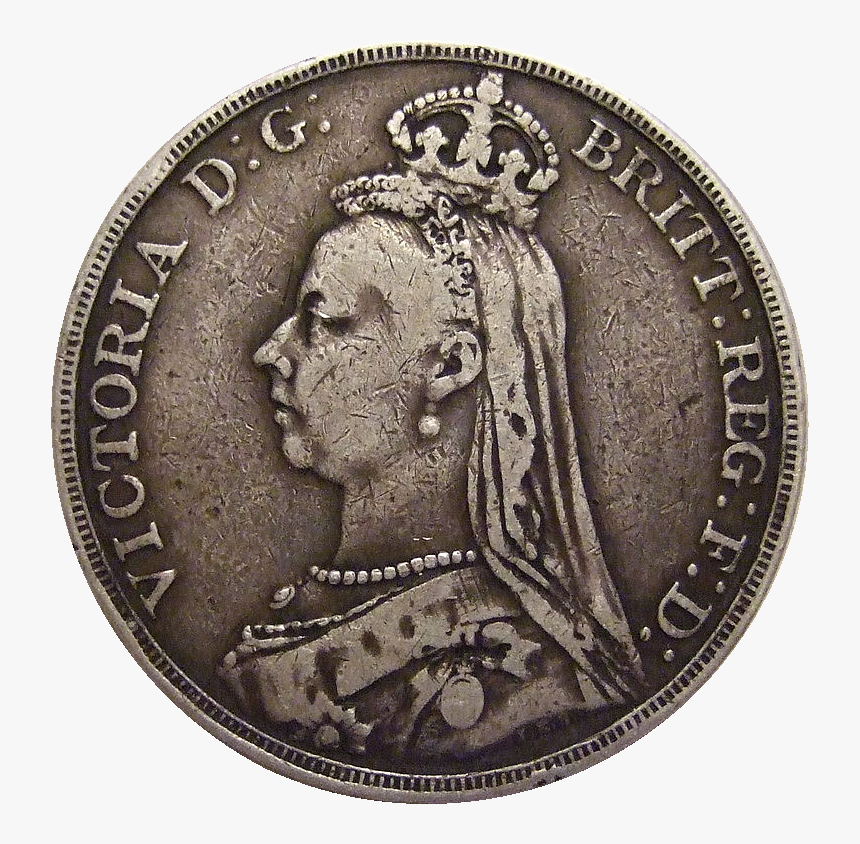 British Crown 1890 Obverse - 19th Century British Coin, HD Png Download, Free Download