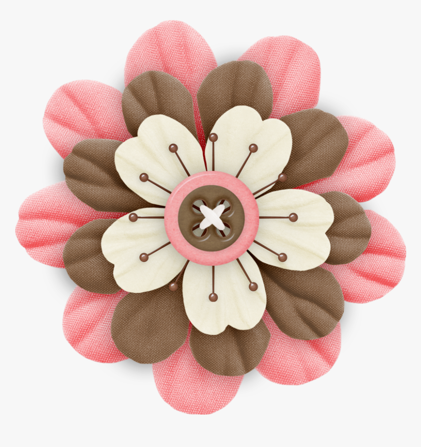 Transparent Brown Flower Png - Cute Flowers For Scrapbook, Png Download, Free Download