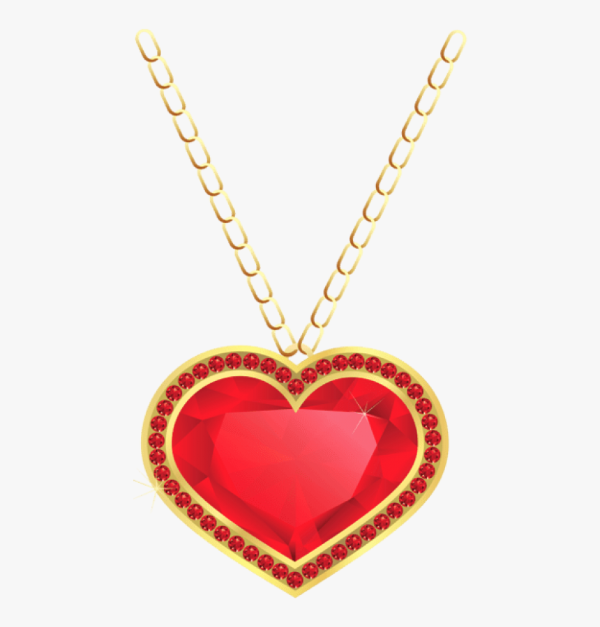 Svg Stock Heart Chain Clipart - Transparent Background Necklace Clipart ...