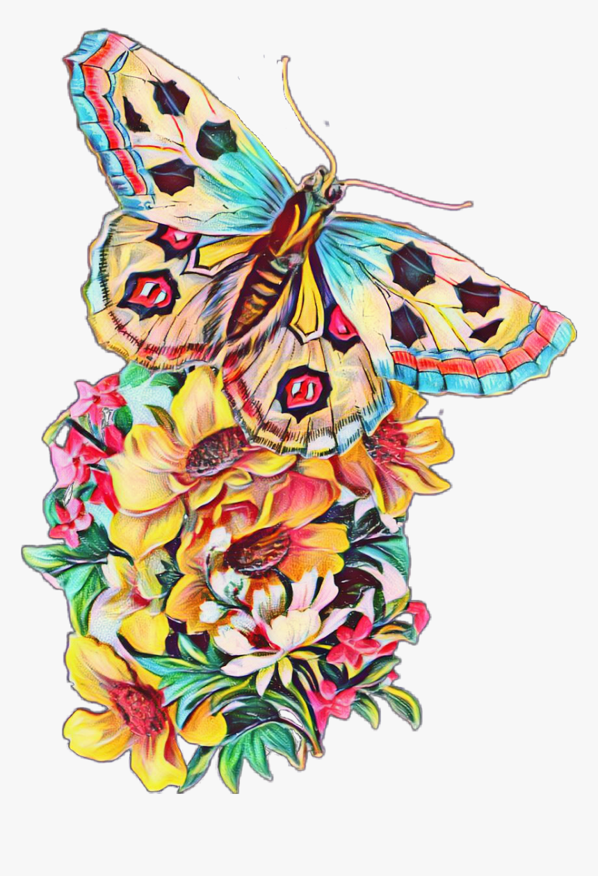 Transparent Watercolor Butterfly Png - Butterflies And Flowers Watercolor, Png Download, Free Download