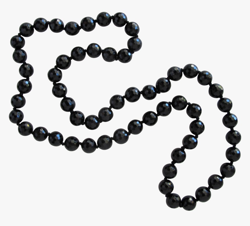 Bead,fashion Accessory,jewellery,body Jewelry,religious - Black Beads Long Necklace, HD Png Download, Free Download