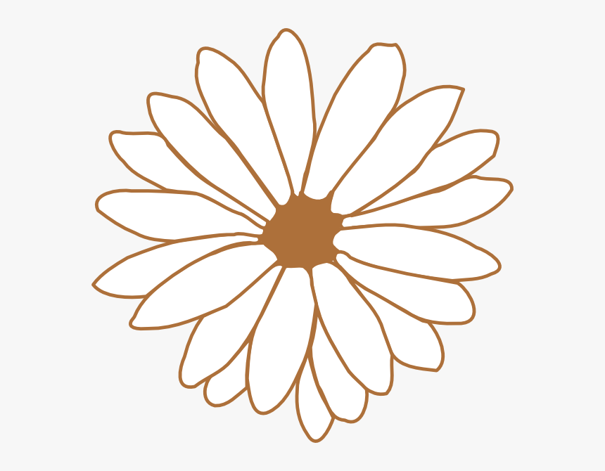 Download Brown Flower Svg Clip Arts Daisy Flower Clipart Black And White Png Transparent Png Kindpng
