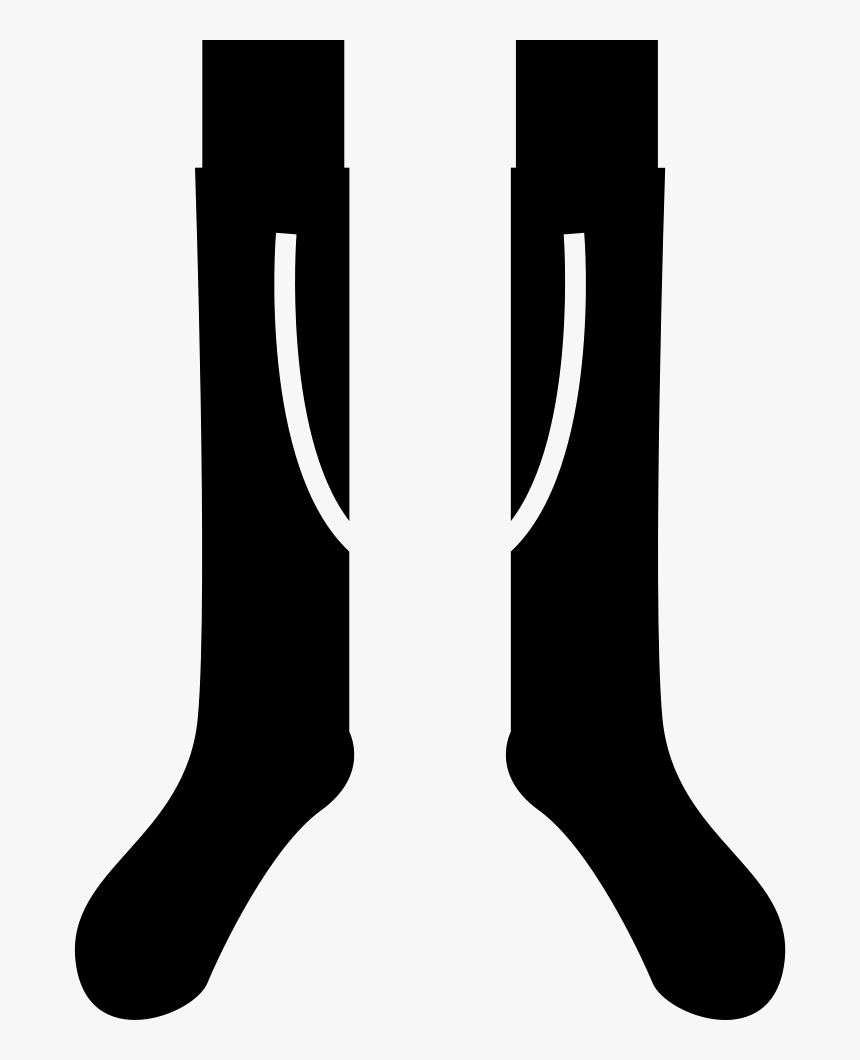 Png File Svg Long Black Football Socks - Football Socks Icon, Transparent Png, Free Download