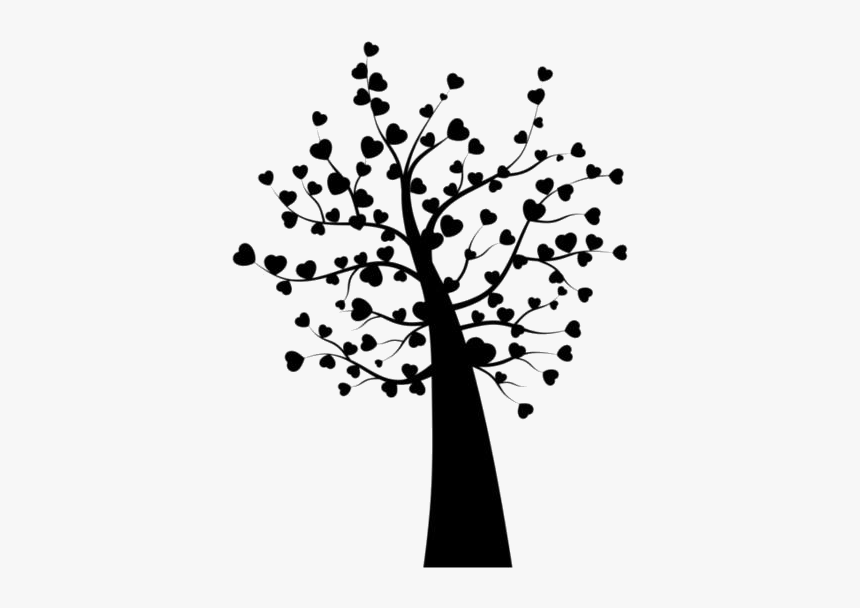 Transparent Heart Tree Silhouette Png - Heart Tree Silhouette Png, Png Download, Free Download