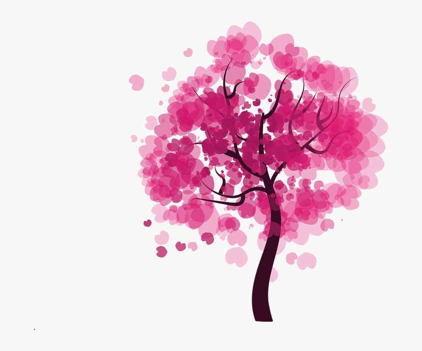 Tree, Heart, Love, Romance, Valentine"s Day, Design - Watercolor Heart Tree, HD Png Download, Free Download