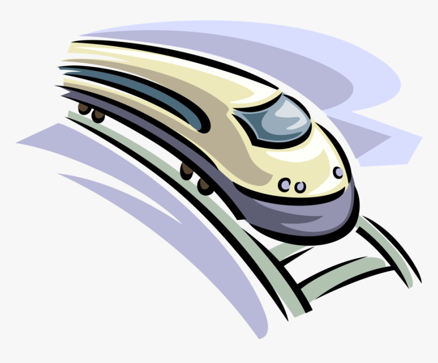 Vector Illustration Of High Speed Bullet Train Rail Illustration Hd Png Download Kindpng - bullet train roblox