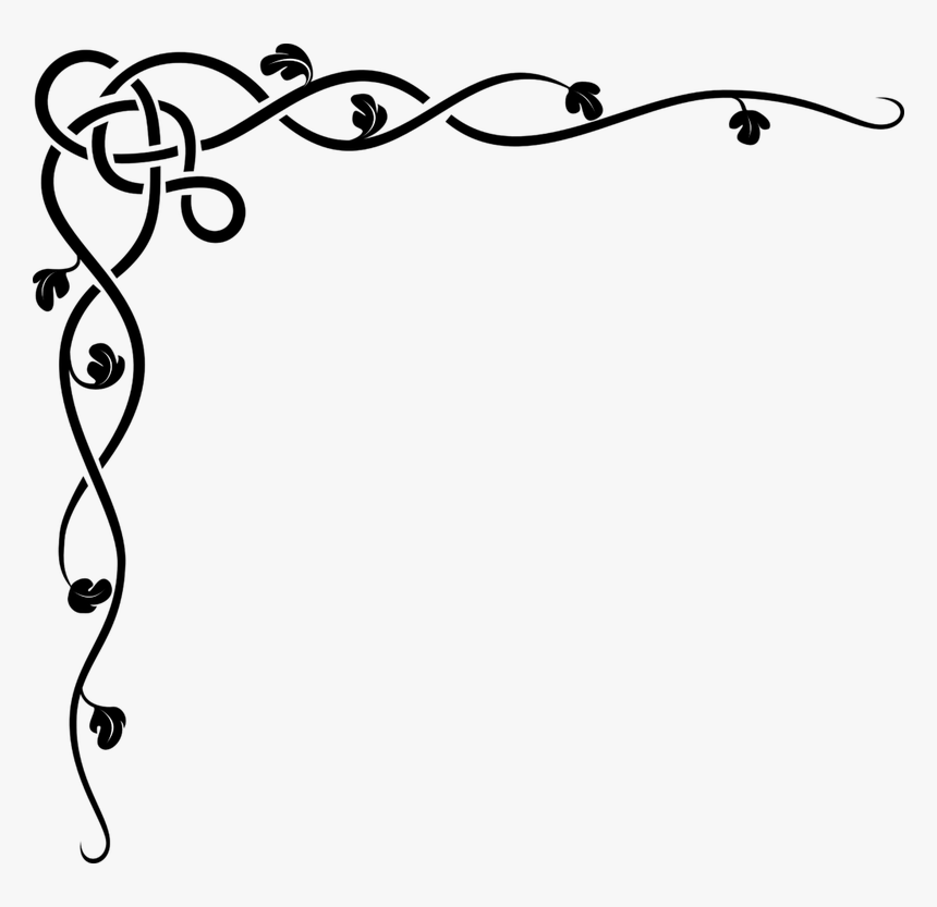 border flourish celtic corner shape vine border design black and white simple hd png download kindpng border flourish celtic corner shape