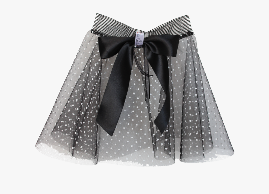 Tulle Dotted Skirt Crno-bijelo - Mini Skirt Tulle Transparent, HD Png Download, Free Download