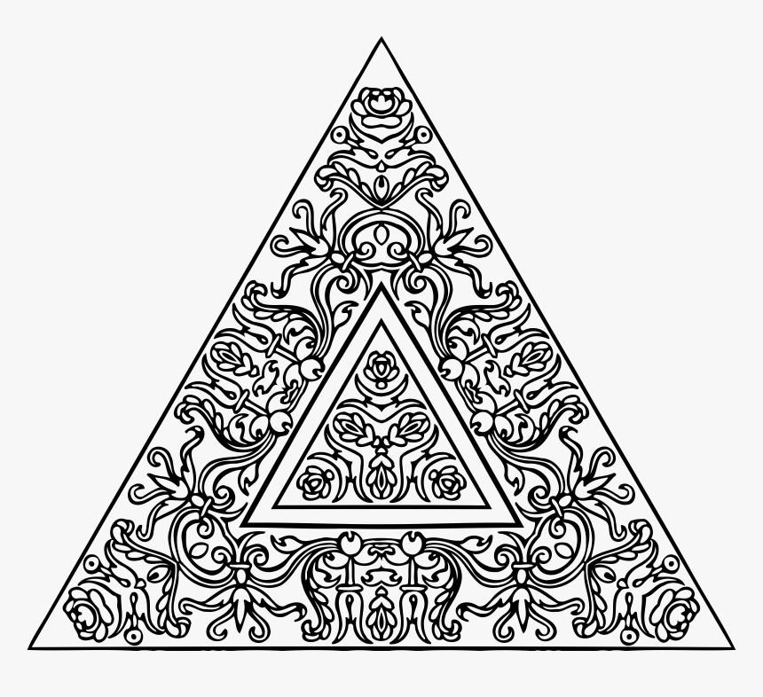 Abstract Big Image Png - Triangle Abstract Design Black And White, Transparent Png, Free Download