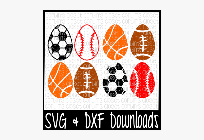 Free Easter Egg Svg * Football Egg * Soccer Egg * Basketball - Graphic Design, HD Png Download, Free Download