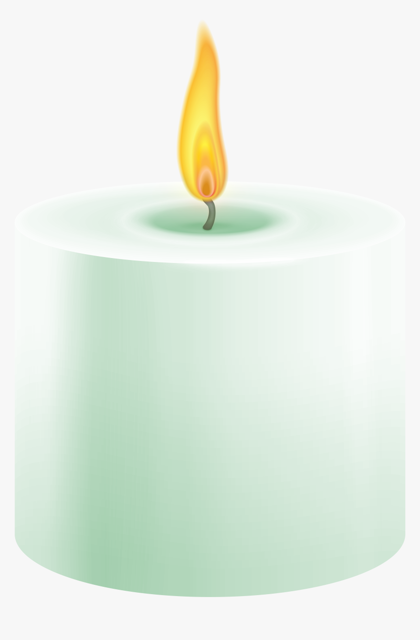 Green Pillar Candle Png Clip Art - Flame, Transparent Png, Free Download