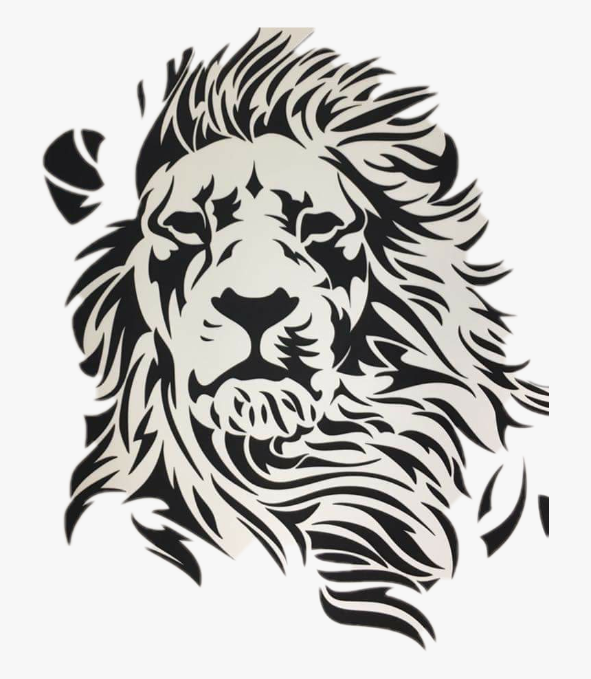 Download Transparent Lion Clipart Black And White Drawing 3d A Lion Hd Png Download Kindpng
