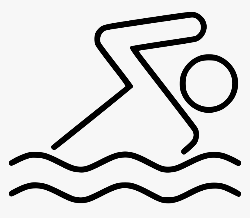 Swimming Swim Water Pool - Line Art, HD Png Download, Free Download