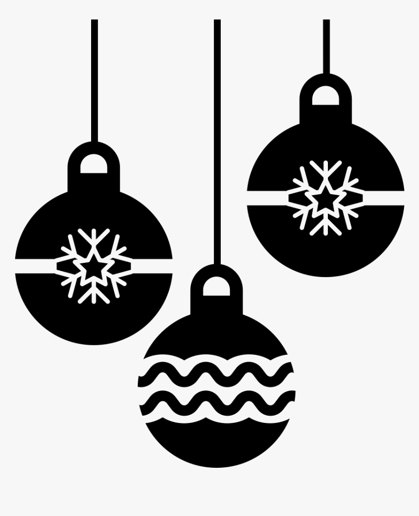 Christmas Baubles - Christmas Balls Silhouette Png, Transparent Png, Free Download