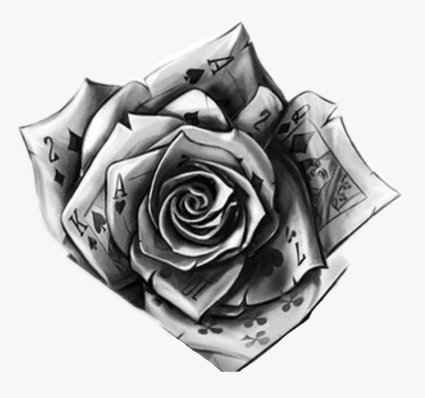 Transparent Rose Vine Png - Rose Playing Cards Tattoo, Png Download, Free Download