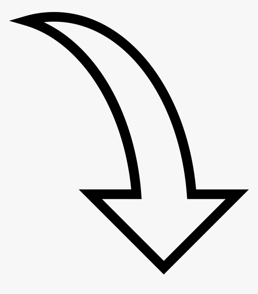 Curve Clipart Arrow - Strzałka Png, Transparent Png, Free Download