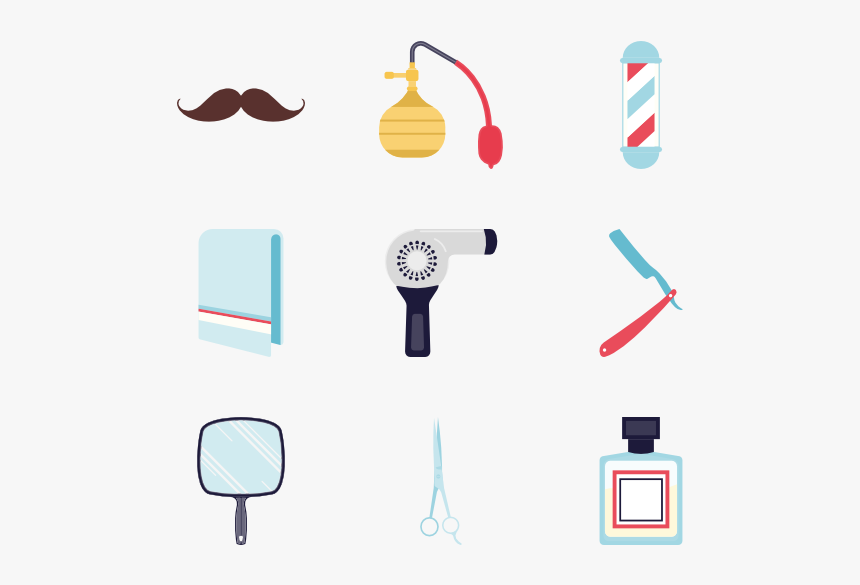 Barbershop Elements - Barbershop Icon, HD Png Download, Free Download