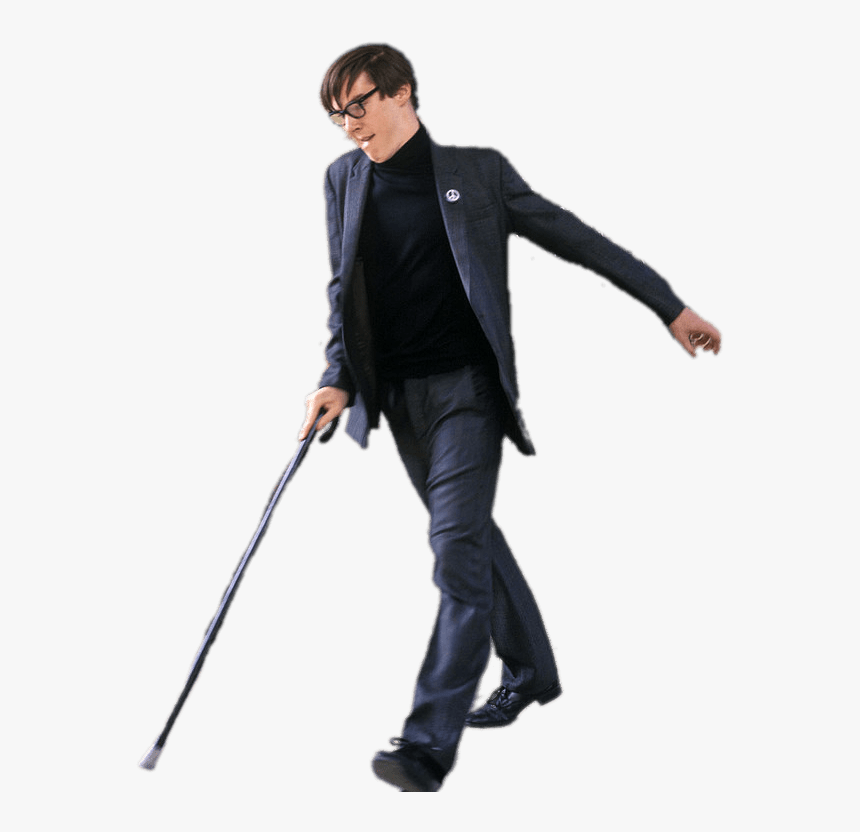 Young Stephen Hawking With Walking Stick - Stephen Hawking Clipart, HD Png Download, Free Download