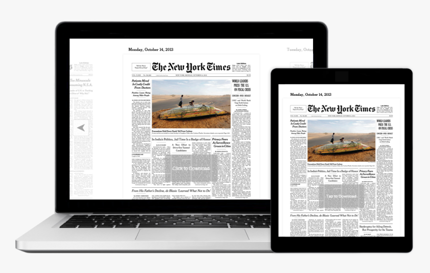 New York Times Online Newspaper, HD Png Download, Free Download