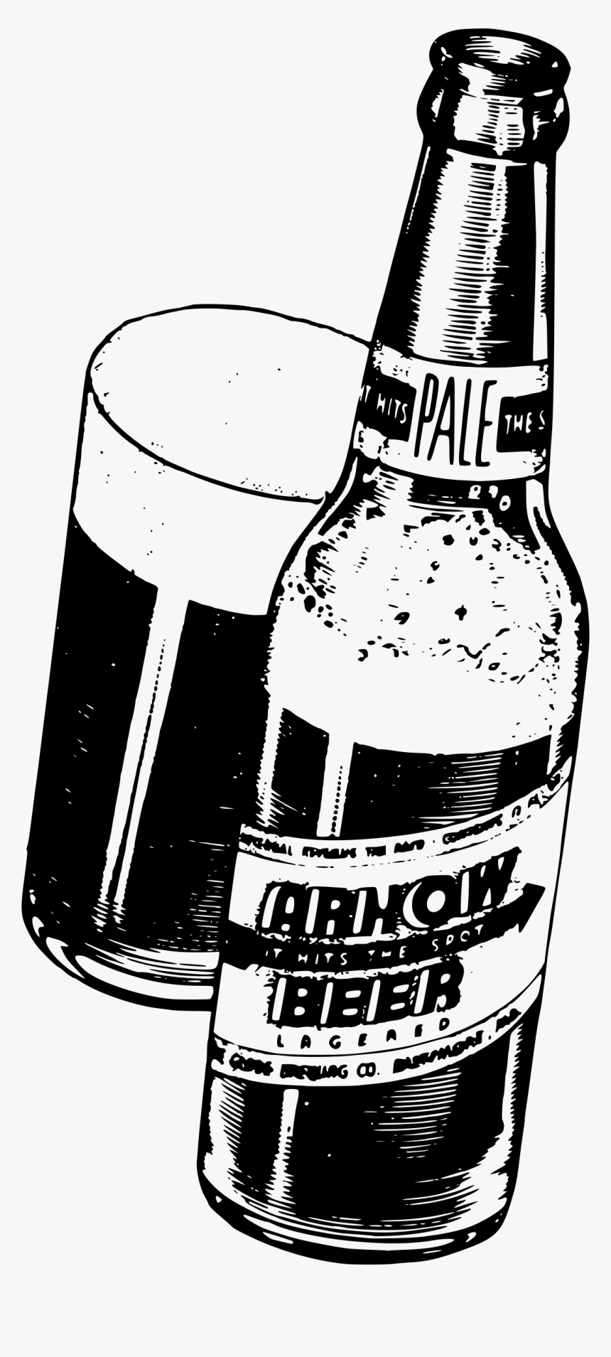 And Glass Big Image Bottle Beer Png Clipart Transparent Png Kindpng