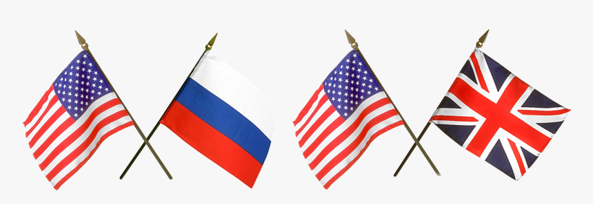 Flags Russia American Flag Free Picture - English And American Flags, HD Png Download, Free Download