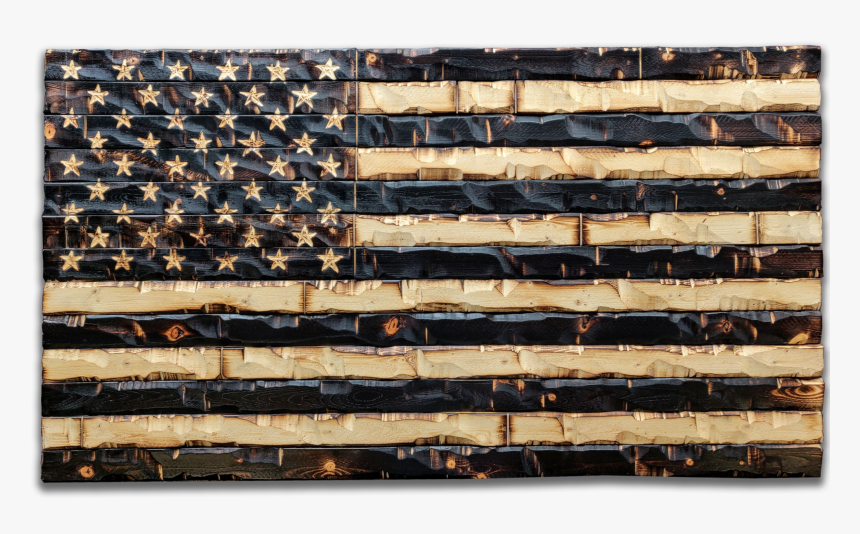 Rustic Wood Burned American Flag 59x32"
 Class="lazyload - Wood American Flag, HD Png Download, Free Download